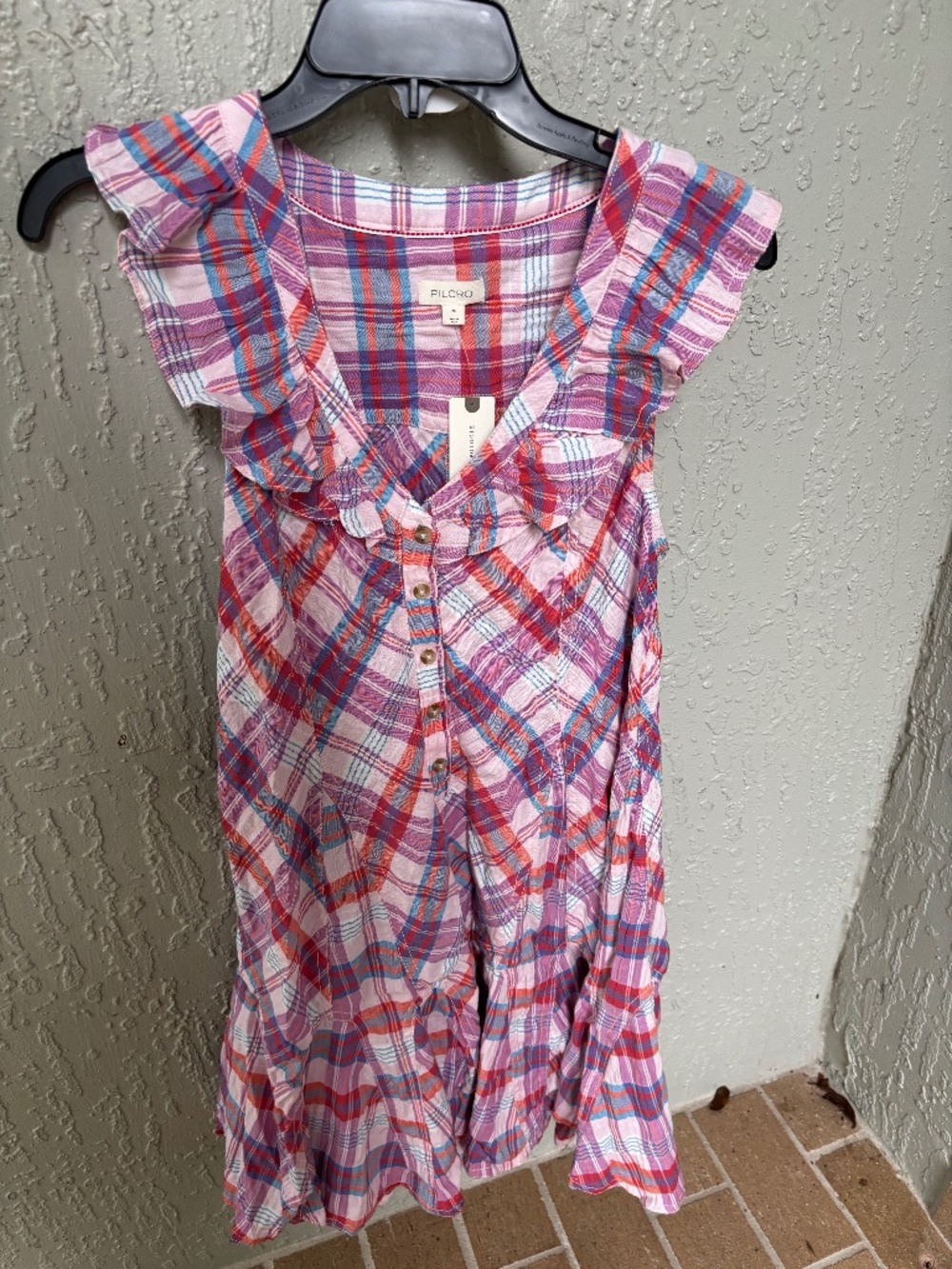 Anthropologie Pilcro Plaid Mini Dress medium NWT